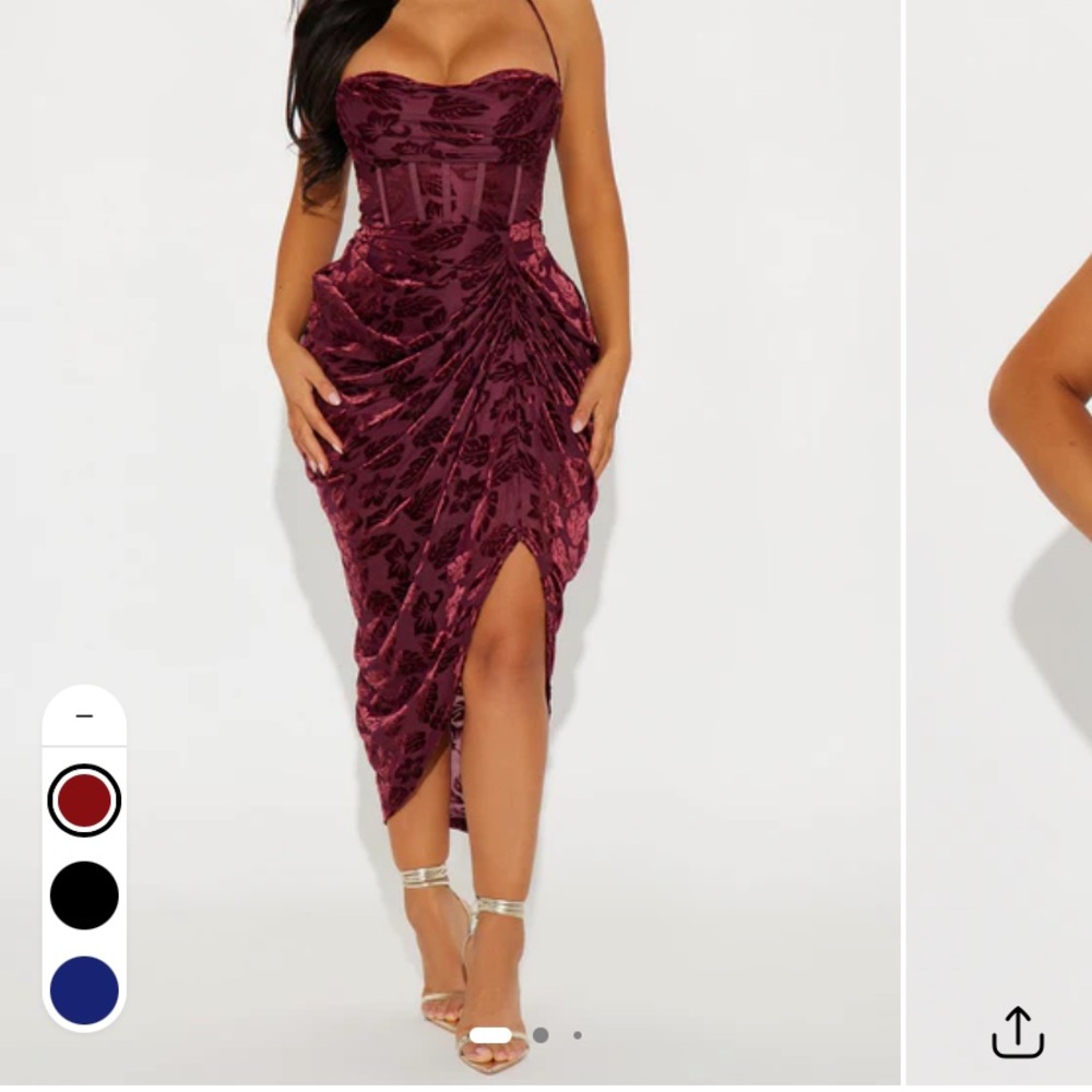 Elegant Burgundy Dress